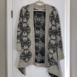 Cozy long open front cardigan